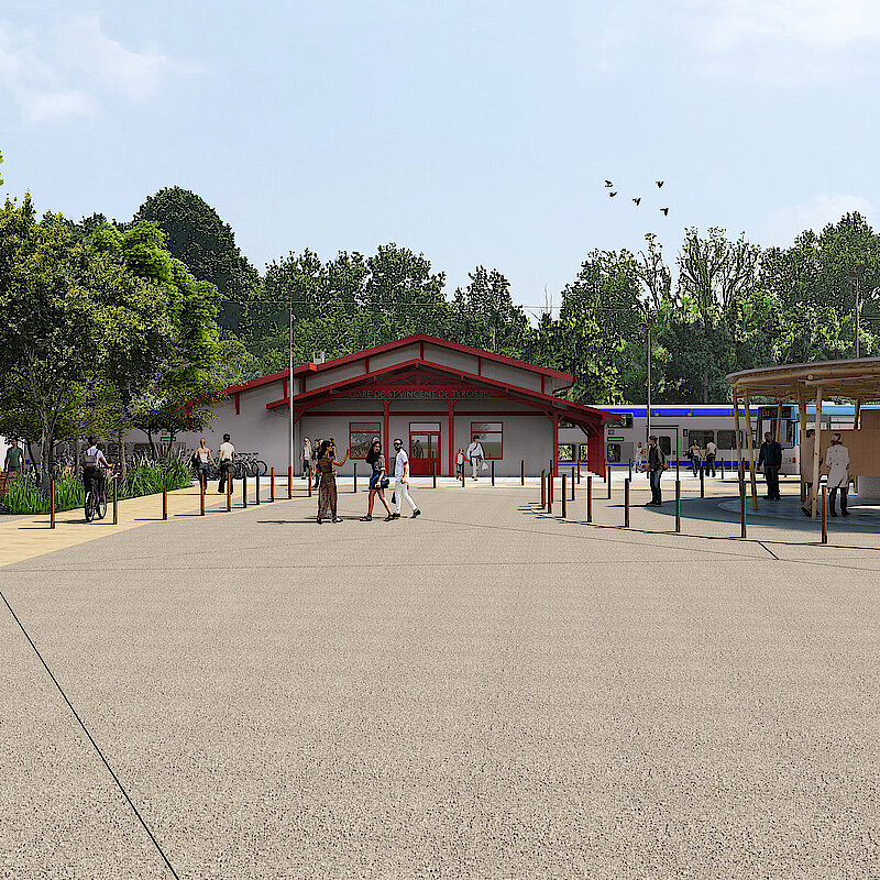 Gare de SaintVincentdeTyrosse le futur pôle d'échanges multimodal